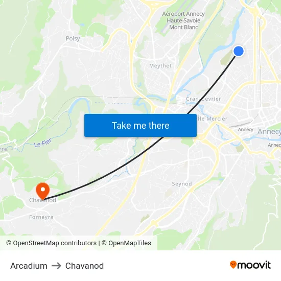 Arcadium to Chavanod map