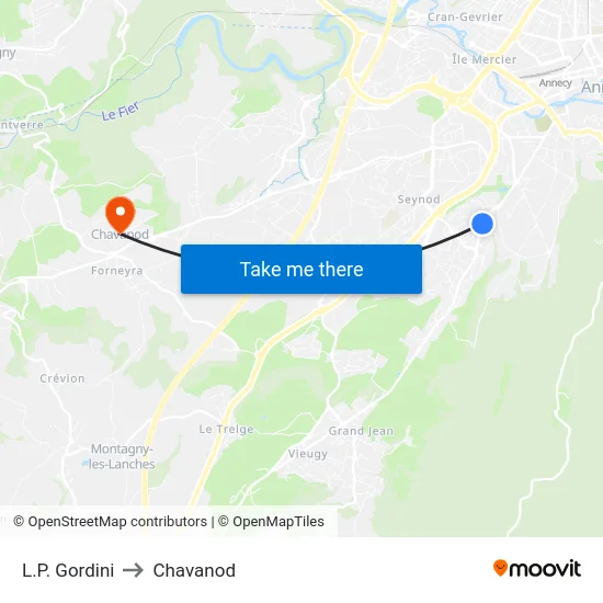 L.P. Gordini to Chavanod map