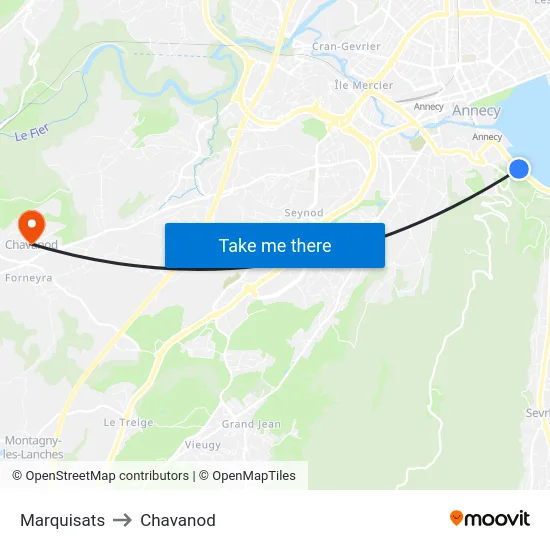 Marquisats to Chavanod map