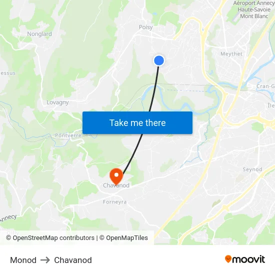 Monod to Chavanod map