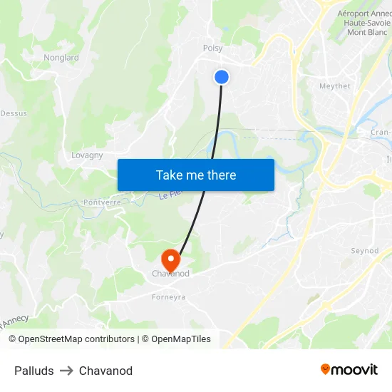 Palluds to Chavanod map