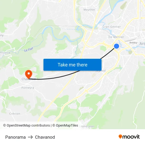 Panorama to Chavanod map