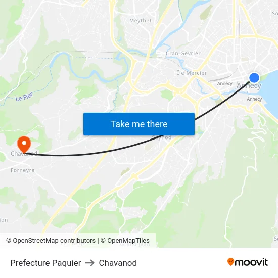 Prefecture Paquier to Chavanod map