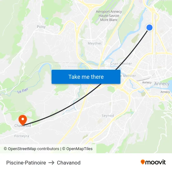Piscine-Patinoire to Chavanod map