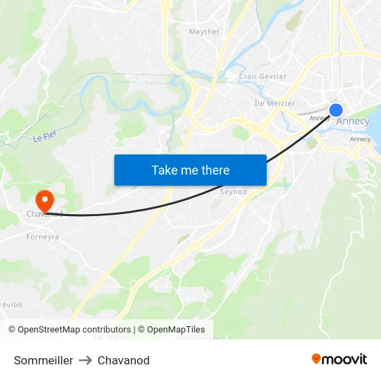 Sommeiller to Chavanod map