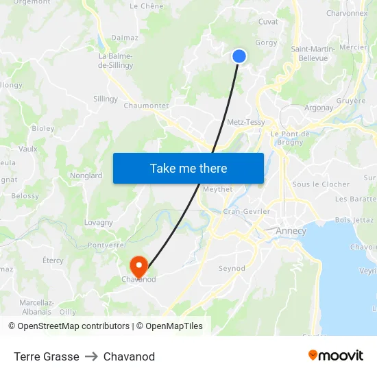 Terre Grasse to Chavanod map