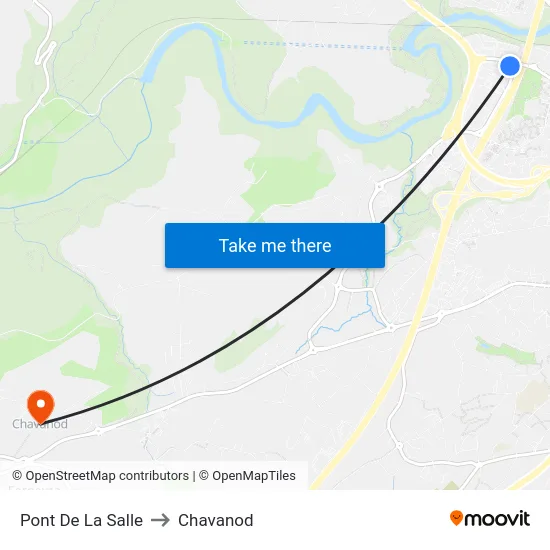 Pont De La Salle to Chavanod map