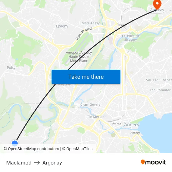 Maclamod to Argonay map