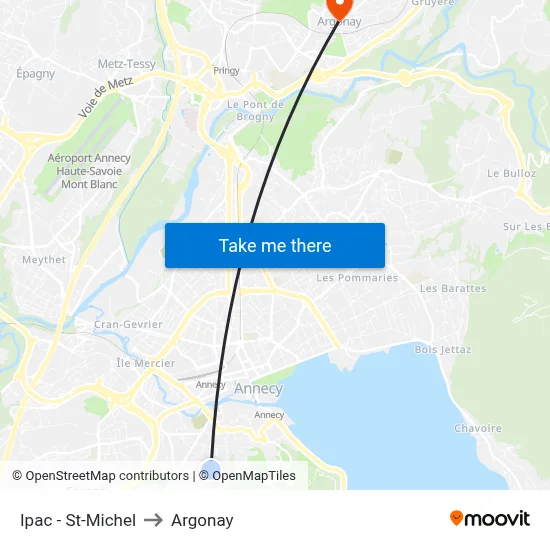 Ipac - St-Michel to Argonay map