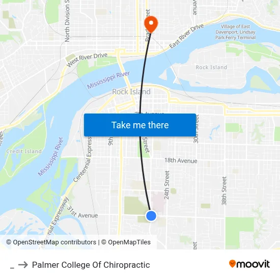 _ to Palmer College Of Chiropractic map