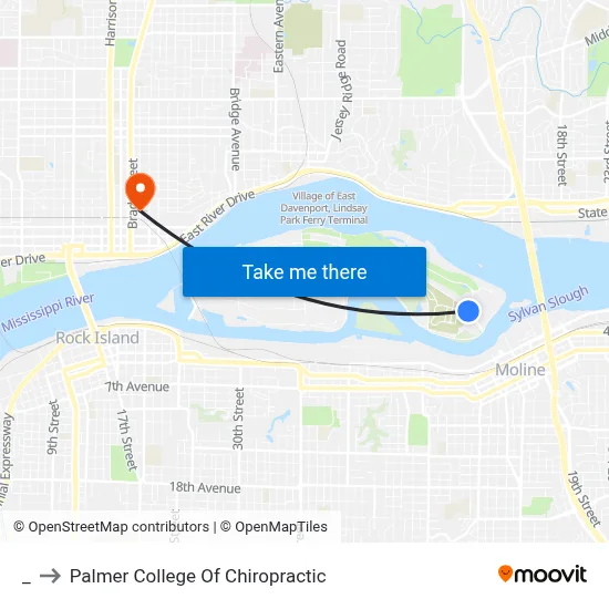 _ to Palmer College Of Chiropractic map
