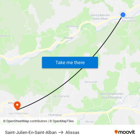 Saint-Julien-En-Saint-Alban to Alissas map