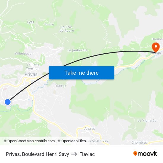 Privas, Boulevard Henri Savy to Flaviac map
