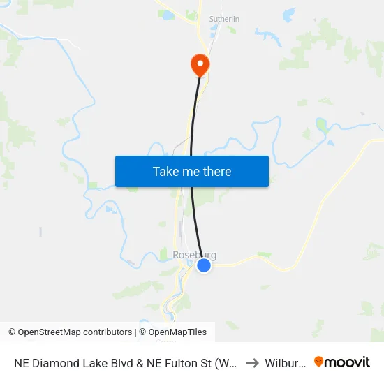 NE Diamond Lake Blvd & NE Fulton St (Westbound) to Wilbur OR map
