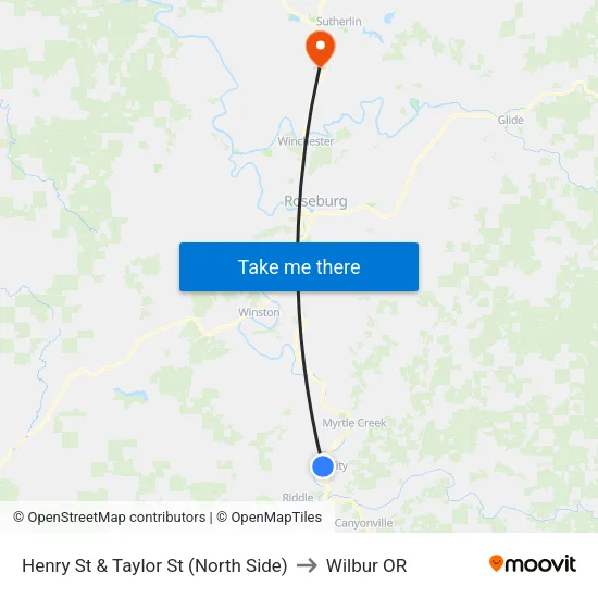 Henry St & Taylor St (North Side) to Wilbur OR map