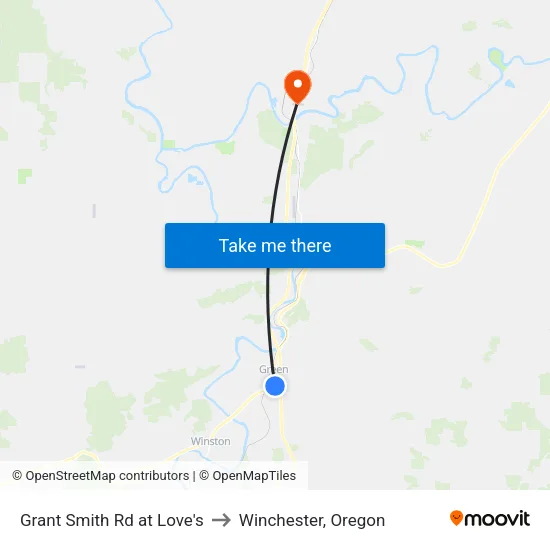 Grant Smith Rd at Love's to Winchester, Oregon map
