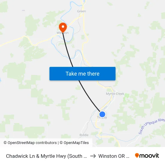 Chadwick Ln & Myrtle Hwy (South Side) to Winston OR USA map