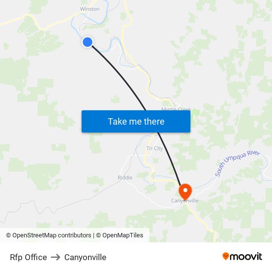 Rfp Office to Canyonville map