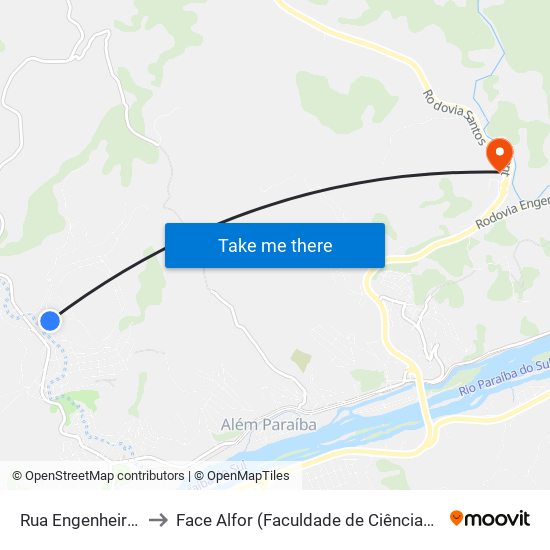 Rua Engenheiro Silva R. Maia, 85 to Face Alfor (Faculdade de Ciências Jurídicas e Gerenciais Alves Fortes) map