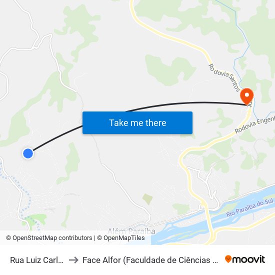 Rua Luiz Carlos Marota, 470 to Face Alfor (Faculdade de Ciências Jurídicas e Gerenciais Alves Fortes) map