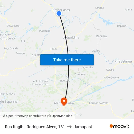 Rua Itagiba Rodrigues Alves, 161 to Jamapará map