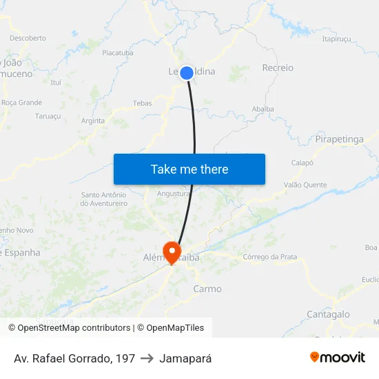 Av. Rafael Gorrado, 197 to Jamapará map