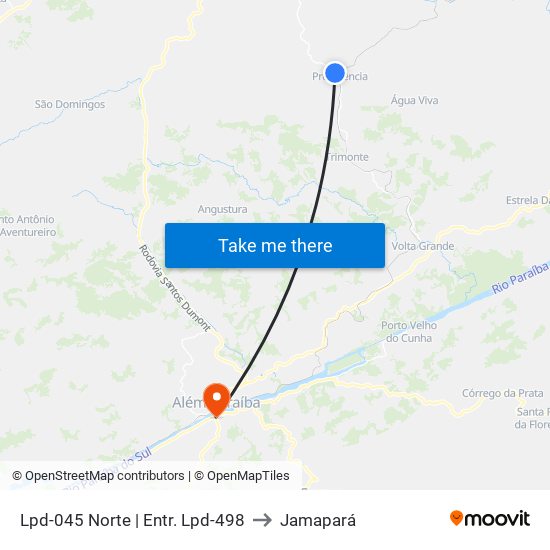 Lpd-045 Norte | Entr. Lpd-498 to Jamapará map