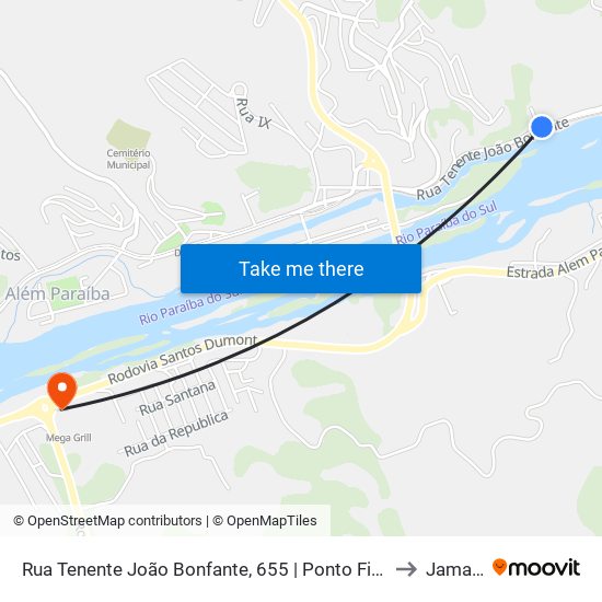 Rua Tenente João Bonfante, 655 | Ponto Final De Parada Breves to Jamapará map