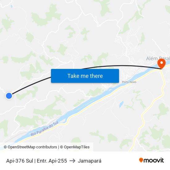 Api-376 Sul | Entr. Api-255 to Jamapará map