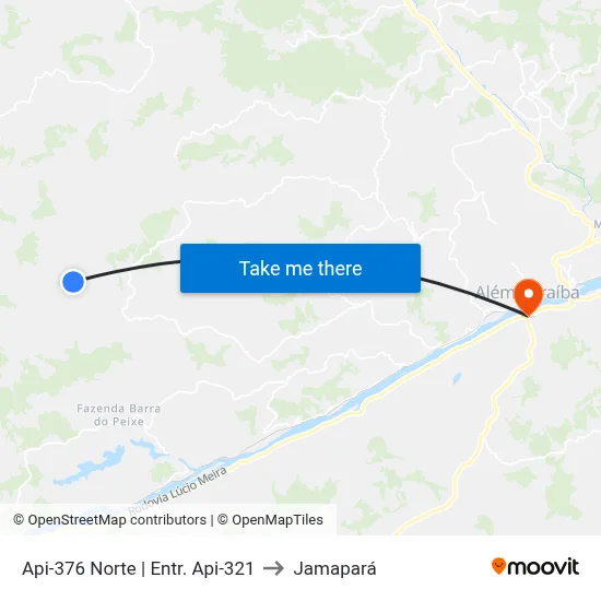 Api-376 Norte | Entr. Api-321 to Jamapará map