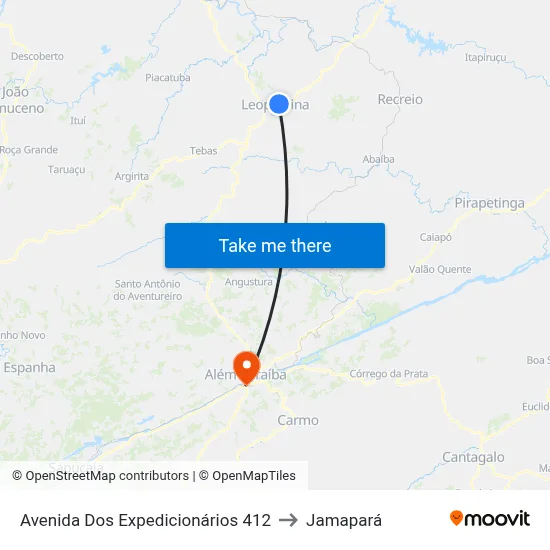 Avenida Dos Expedicionários 412 to Jamapará map