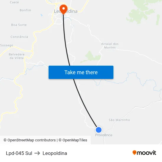 Lpd-045 Sul to Leopoldina map