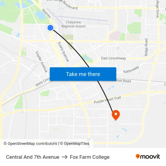 Central And 7th Avenue to Fox Farm College map