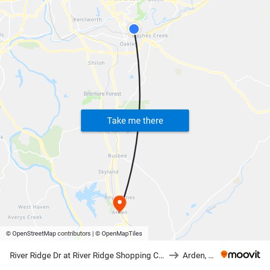 River Ridge Dr at River Ridge Shopping Center to Arden, NC map