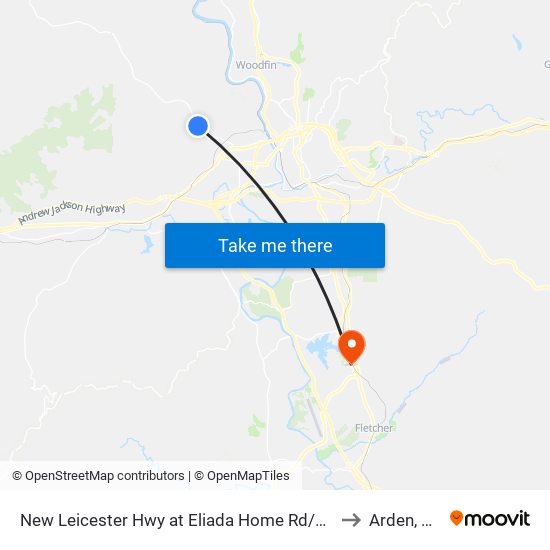 New Leicester Hwy at Eliada Home Rd/Cvs to Arden, NC map