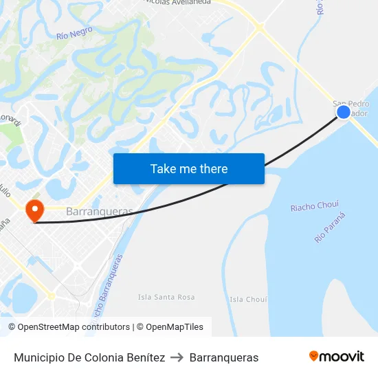 Municipio De Colonia Benítez to Barranqueras map