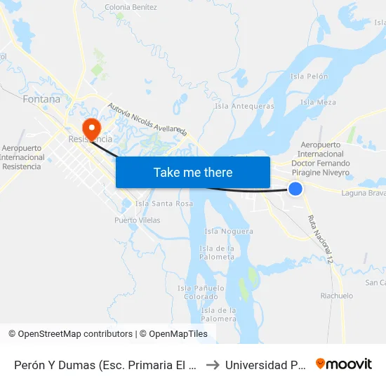 Perón Y Dumas (Esc. Primaria El Libertador) to Universidad Popular map