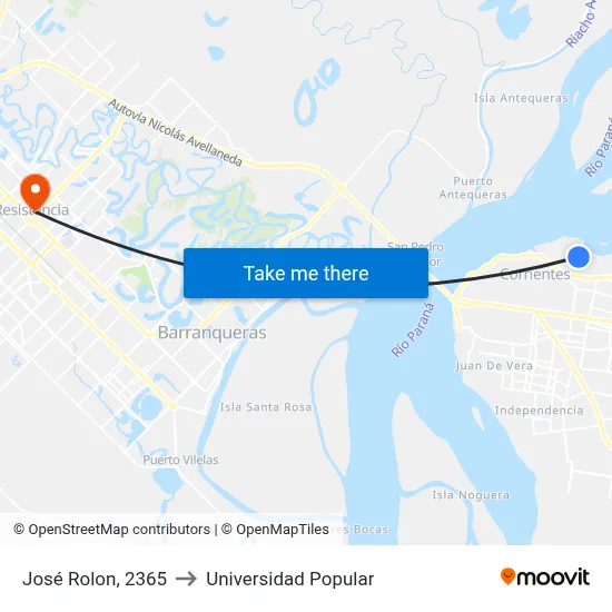 José Rolon, 2365 to Universidad Popular map
