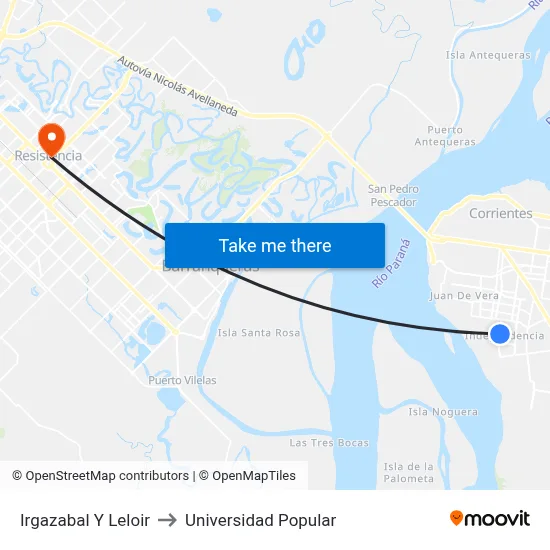 Irgazabal Y Leloir to Universidad Popular map