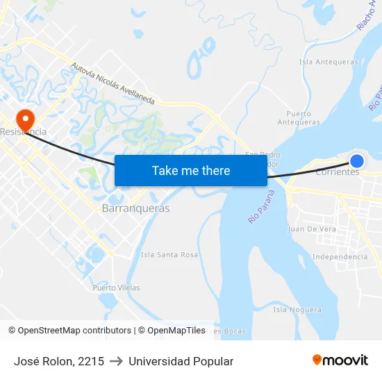 José Rolon, 2215 to Universidad Popular map
