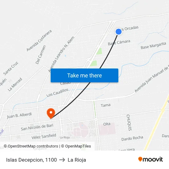 Islas Decepcion, 1100 to La Rioja map