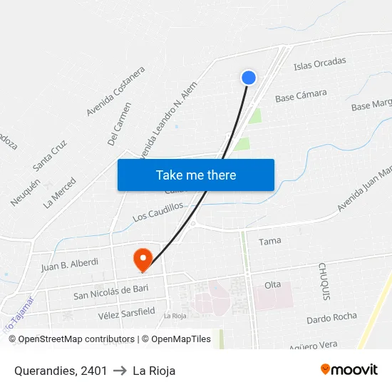Querandies, 2401 to La Rioja map