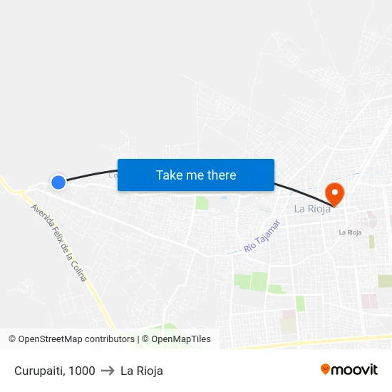 Curupaiti, 1000 to La Rioja map