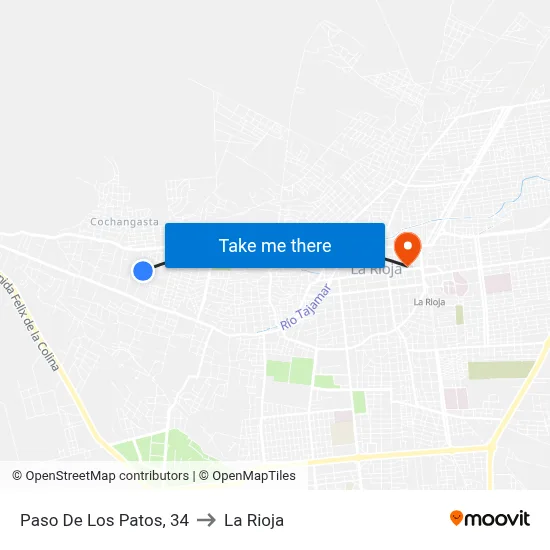 Paso De Los Patos, 34 to La Rioja map