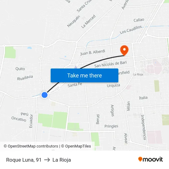 Roque Luna, 91 to La Rioja map