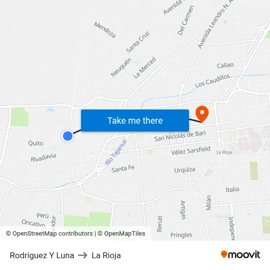 Rodriguez Y Luna to La Rioja map