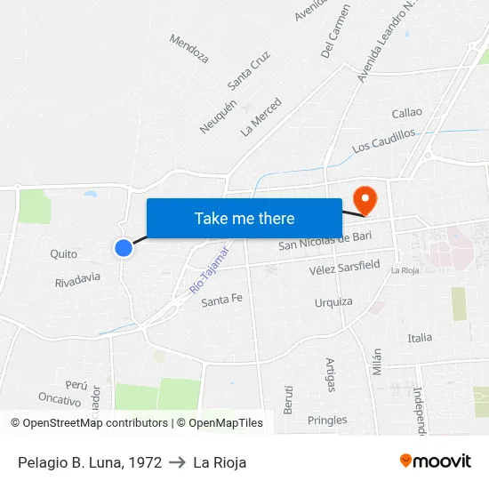 Pelagio B. Luna, 1972 to La Rioja map