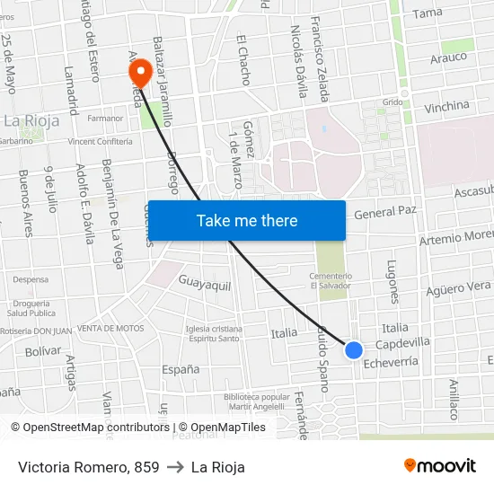 Victoria Romero, 859 to La Rioja map