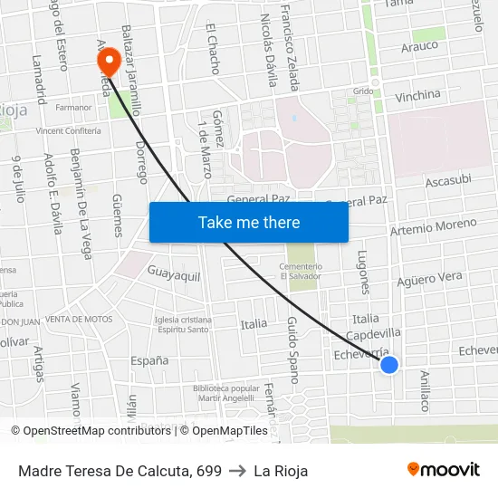 Madre Teresa De Calcuta, 699 to La Rioja map