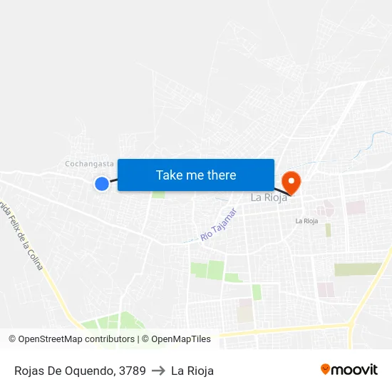Rojas De Oquendo, 3789 to La Rioja map